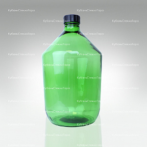 Бутыль 10,0 л Казацкий (зеленый) стеклянный оптом и по оптовым ценам в Ростове-на-Дону