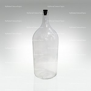 Бутыль 3,075 л "Четверть" стеклянный с пробкой оптом и по оптовым ценам в Ростове-на-Дону