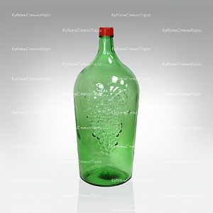 Бутыль 7,0 л "Симон" (38) стеклянный с крышкой зеленый оптом и по оптовым ценам в Ростове-на-Дону